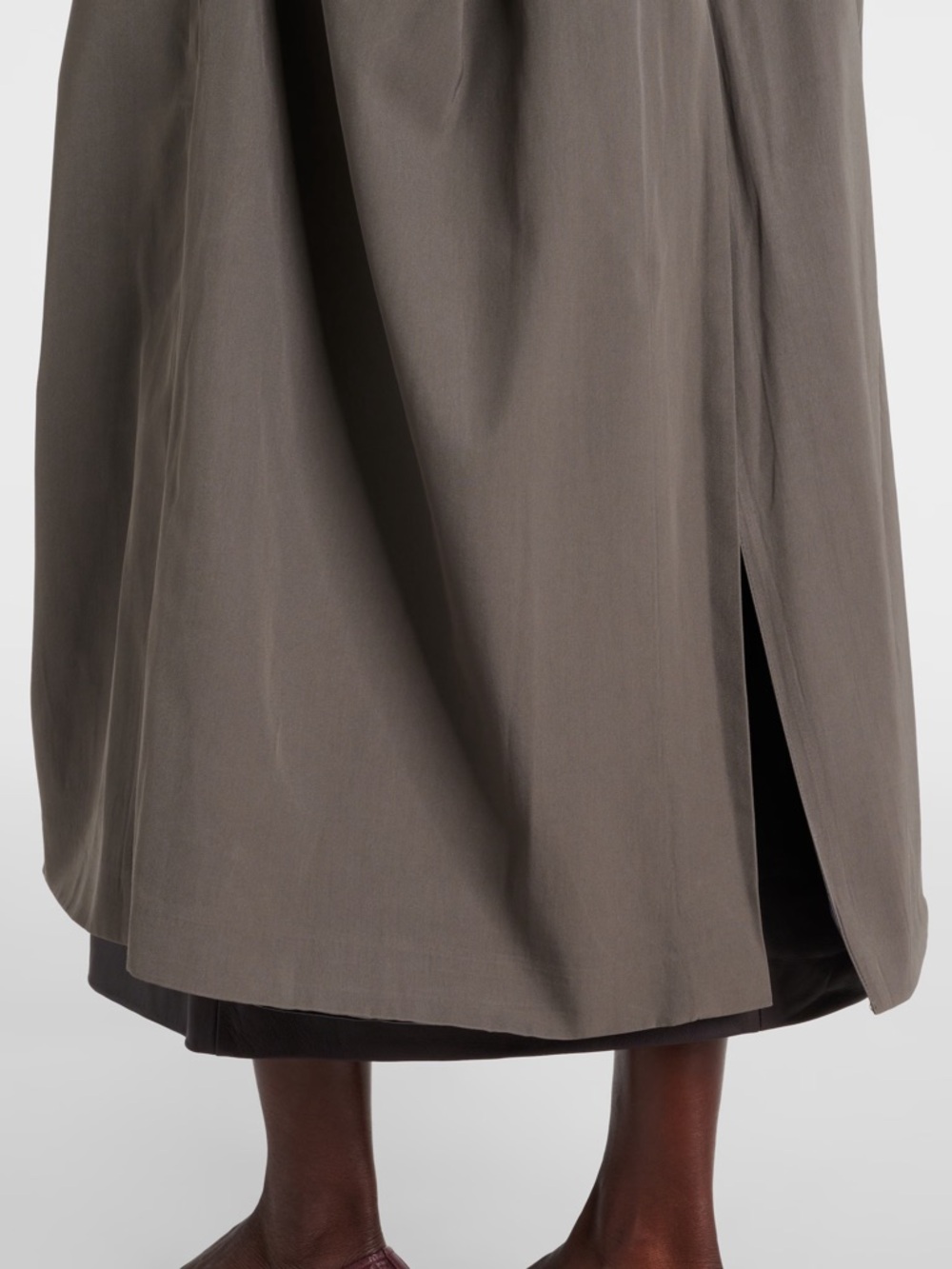 THE FRANKIE SHOP • Mavis Oversized Grey Trench Coat - Picture 8 of 16